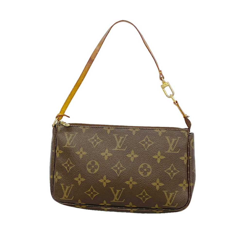 LOUIS VUITTON Authentic Brown Monogram Pochette Pouch